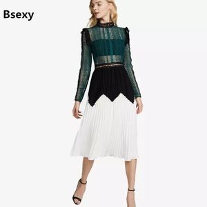 NWT Embroidered Pleated dress